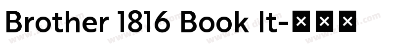 Brother 1816 Book It字体转换
